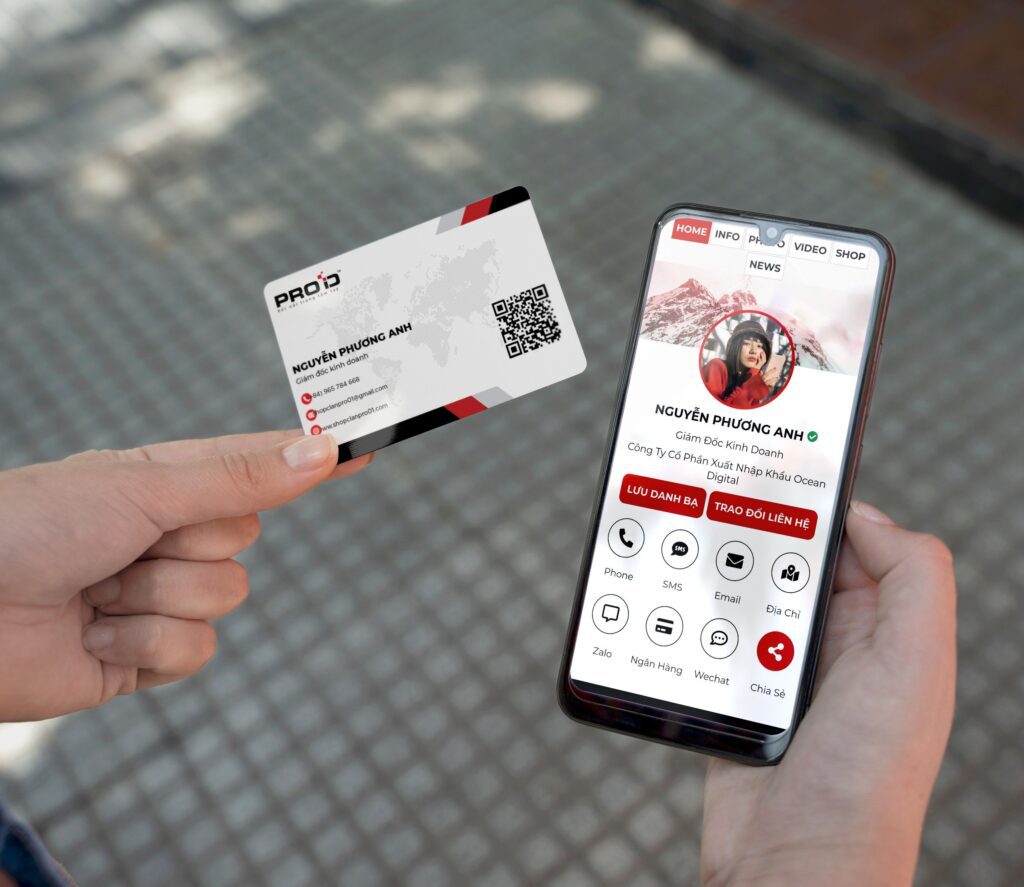 Card visit điện tử của Pro ID 05