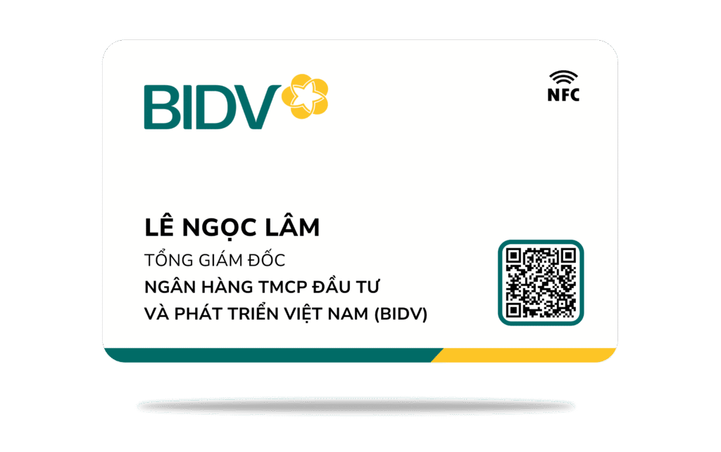 Thẻ Trắng Doanh Nhân Pro ID - Mẫu Ngân Hàng BIDV
