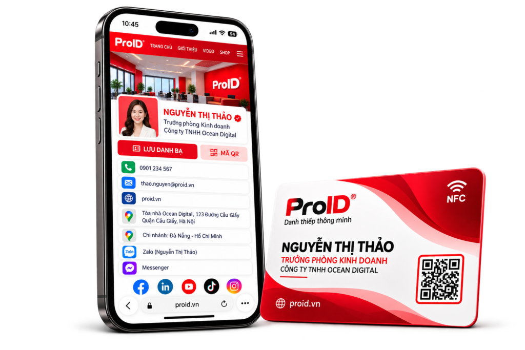 Danh thiếp điện tử ProID NFC và QR Code